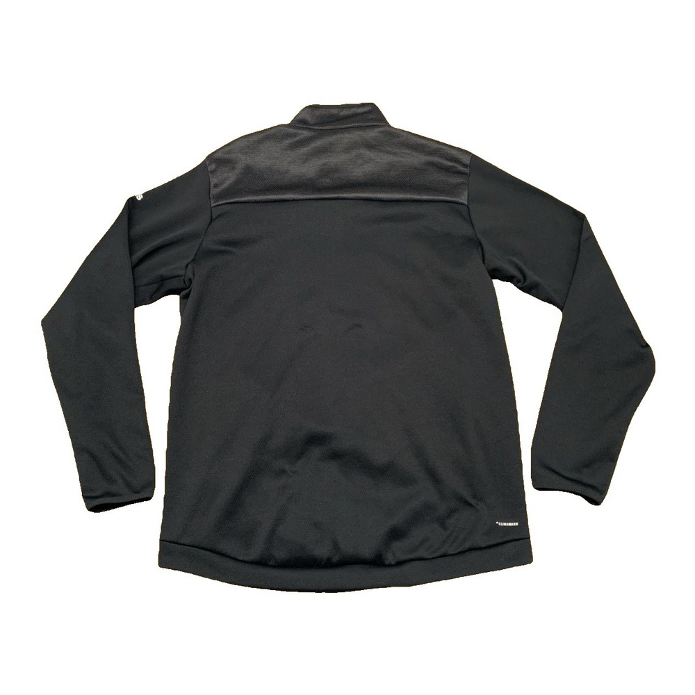 Adidas Mens Response 1/4 Zip Black Sweatshirt Large Wicking Quick Dry Activewear - Picture 3 of 14